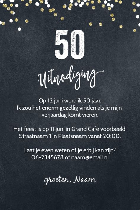 teksten 50 jaar|50 Jaar verjaardag 